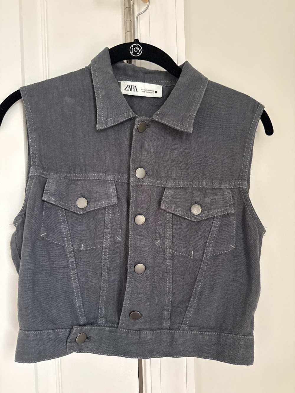 Zara linen vest & wrap skirt set